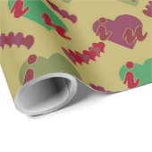 Farbenfrohe Blumenmuster Geschenkpapier (Rolleneckpunkt)