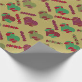 Farbenfrohe Blumenmuster Geschenkpapier (Ecke)