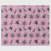 Farbenfrohe Blumenmuster Geschenkpapier (Flach)