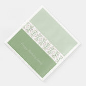 Farbenfrohe Blumenmuster getrimmt Serviette (Ecke)