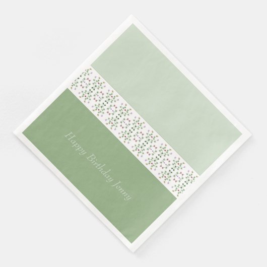 Farbenfrohe Blumenmuster getrimmt Serviette (Ecke)