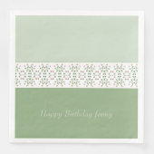 Farbenfrohe Blumenmuster getrimmt Serviette (Vorderseite)