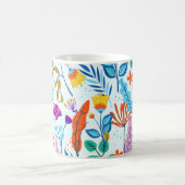 Farbenfrohe Blumenmuster Kaffeetasse (Mittel)