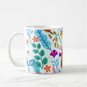 Farbenfrohe Blumenmuster Kaffeetasse (Links)