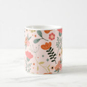 Farbenfrohe Blumenmuster Kaffeetasse (Mittel)