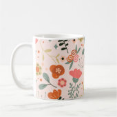 Farbenfrohe Blumenmuster Kaffeetasse (Links)