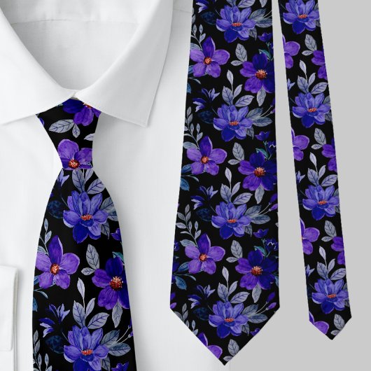 Farbenfrohe Blumenmuster Krawatte