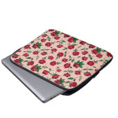 Farbenfrohe Blumenmuster Laptopschutzhülle (Vorne Knopf)