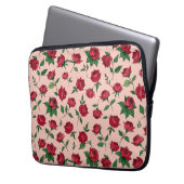 Farbenfrohe Blumenmuster Laptopschutzhülle (Vorderseite Links)
