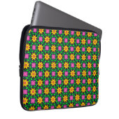 Farbenfrohe Blumenmuster Laptopschutzhülle (Vorne Rechts)