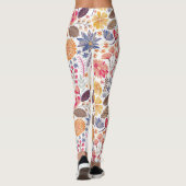 Farbenfrohe Blumenmuster Leggings (Rückseite)