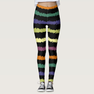 Farbenfrohe Blumenmuster Leggings