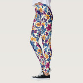 Farbenfrohe Blumenmuster Leggings (Links)