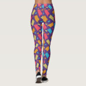 Farbenfrohe Blumenmuster Leggings (Rückseite)