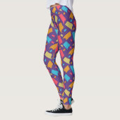 Farbenfrohe Blumenmuster Leggings (Links)