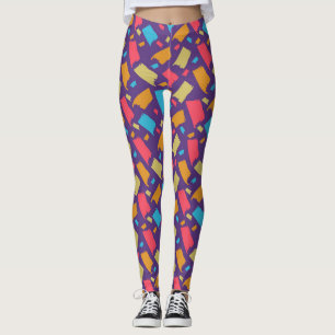 Farbenfrohe Blumenmuster Leggings