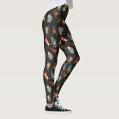 Farbenfrohe Blumenmuster Leggings (Rechts)