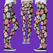Farbenfrohe Blumenmuster Leggings