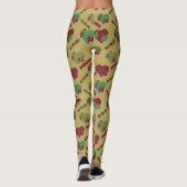 Farbenfrohe Blumenmuster Leggings (Rückseite)