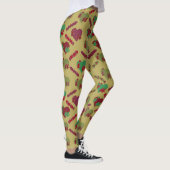 Farbenfrohe Blumenmuster Leggings (Rechts)