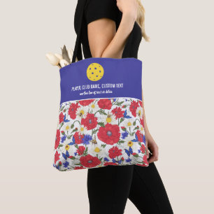 Farbenfrohe Blumenmuster Maßgeschneidertes Pickleb Tasche