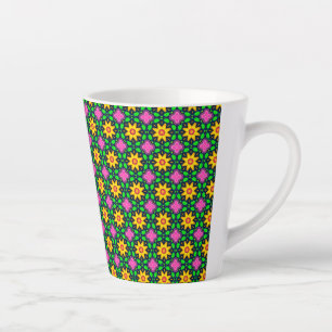 Farbenfrohe Blumenmuster Milchtasse