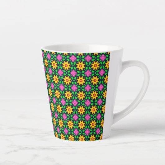 Farbenfrohe Blumenmuster Milchtasse (Rechts)