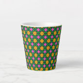 Farbenfrohe Blumenmuster Milchtasse (Vorderseite)