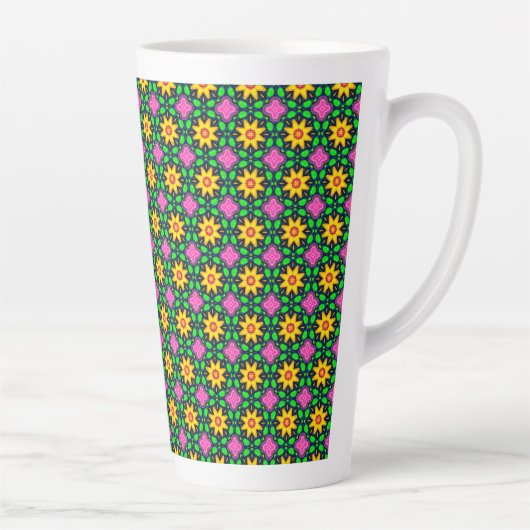 Farbenfrohe Blumenmuster Milchtasse (Rechts)
