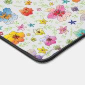 Farbenfrohe Blumenmuster Moderne Schreibtischunterlage (Ecke)