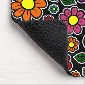 Farbenfrohe Blumenmuster Mousepad (Ecke)