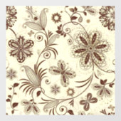 Farbenfrohe Blumenmuster nahtlos Fensteraufkleber (Blatt)