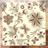 Farbenfrohe Blumenmuster nahtlos Fensteraufkleber (Blatt 2)