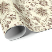 Farbenfrohe Blumenmuster nahtlos Geschenkpapier (Rolleneckpunkt)