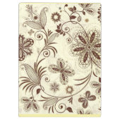 Farbenfrohe Blumenmuster nahtlos Klemmbrett (Rückseite)