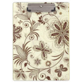 Farbenfrohe Blumenmuster nahtlos Klemmbrett (Vorderseite)