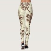 Farbenfrohe Blumenmuster nahtlos Leggings (Rückseite)