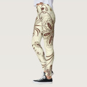 Farbenfrohe Blumenmuster nahtlos Leggings (Links)