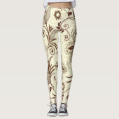 Farbenfrohe Blumenmuster nahtlos Leggings (Vorderseite)
