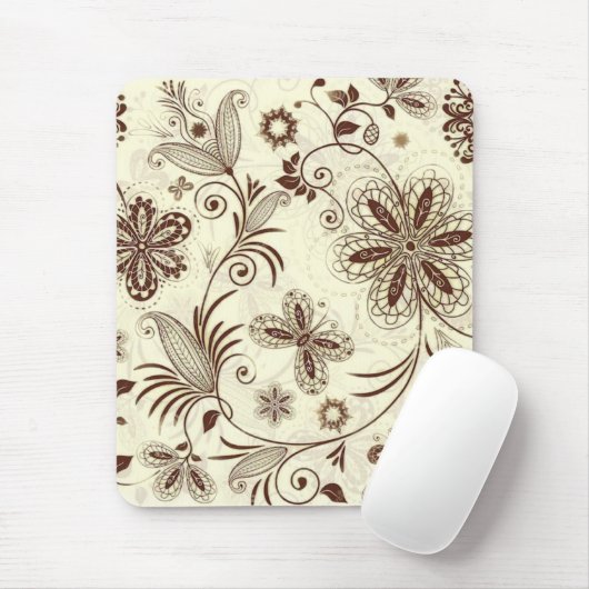 Farbenfrohe Blumenmuster nahtlos Mousepad (Mit Mouse)