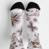 Farbenfrohe Blumenmuster nahtlos Socken (Oben)