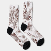 Farbenfrohe Blumenmuster nahtlos Socken (Rechts)