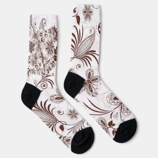 Farbenfrohe Blumenmuster nahtlos Socken (Rechts)