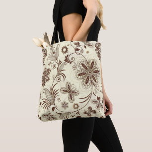 Farbenfrohe Blumenmuster nahtlos Tasche