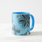 Farbenfrohe Blumenmuster nahtlos Tasse (VorderseiteRechts)