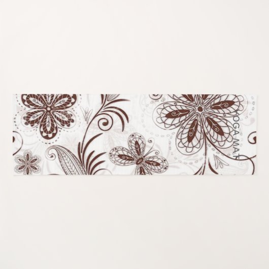 Farbenfrohe Blumenmuster nahtlos Yogamatte (Vorderseite (Horizontal))