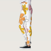 Farbenfrohe Blumenmuster Nahtloses Muster Minimali Leggings (Links)