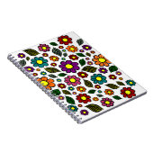 Farbenfrohe Blumenmuster Notizblock (Rechte Seite)