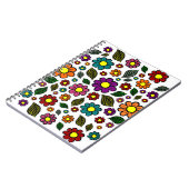 Farbenfrohe Blumenmuster Notizblock (Linke Seite)