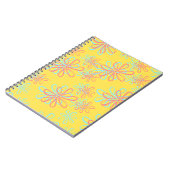 Farbenfrohe Blumenmuster Notizblock (Linke Seite)